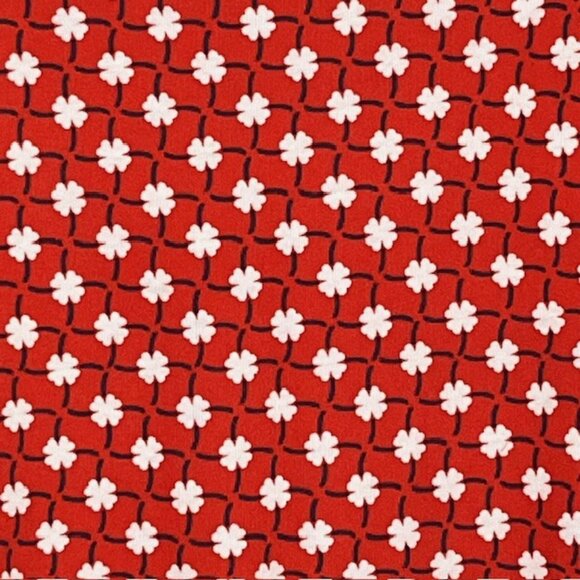 Carven Plaid & Clover Short Sleeved 100% Cotton Mini Dress - Red/White/Blue - S - Picture 8 of 10